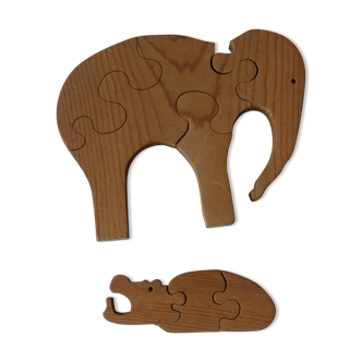 2 wooden puzzles