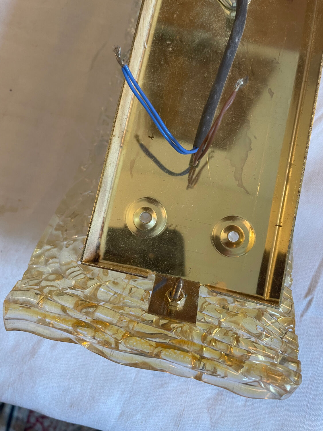 Worked glass wall lamp