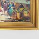 Huile sur carton scène de marché 47,5X37 cm - 18,70X14,56 ". Signée