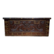 Antique carved wooden chest with gilded brass – Orient / 19th century