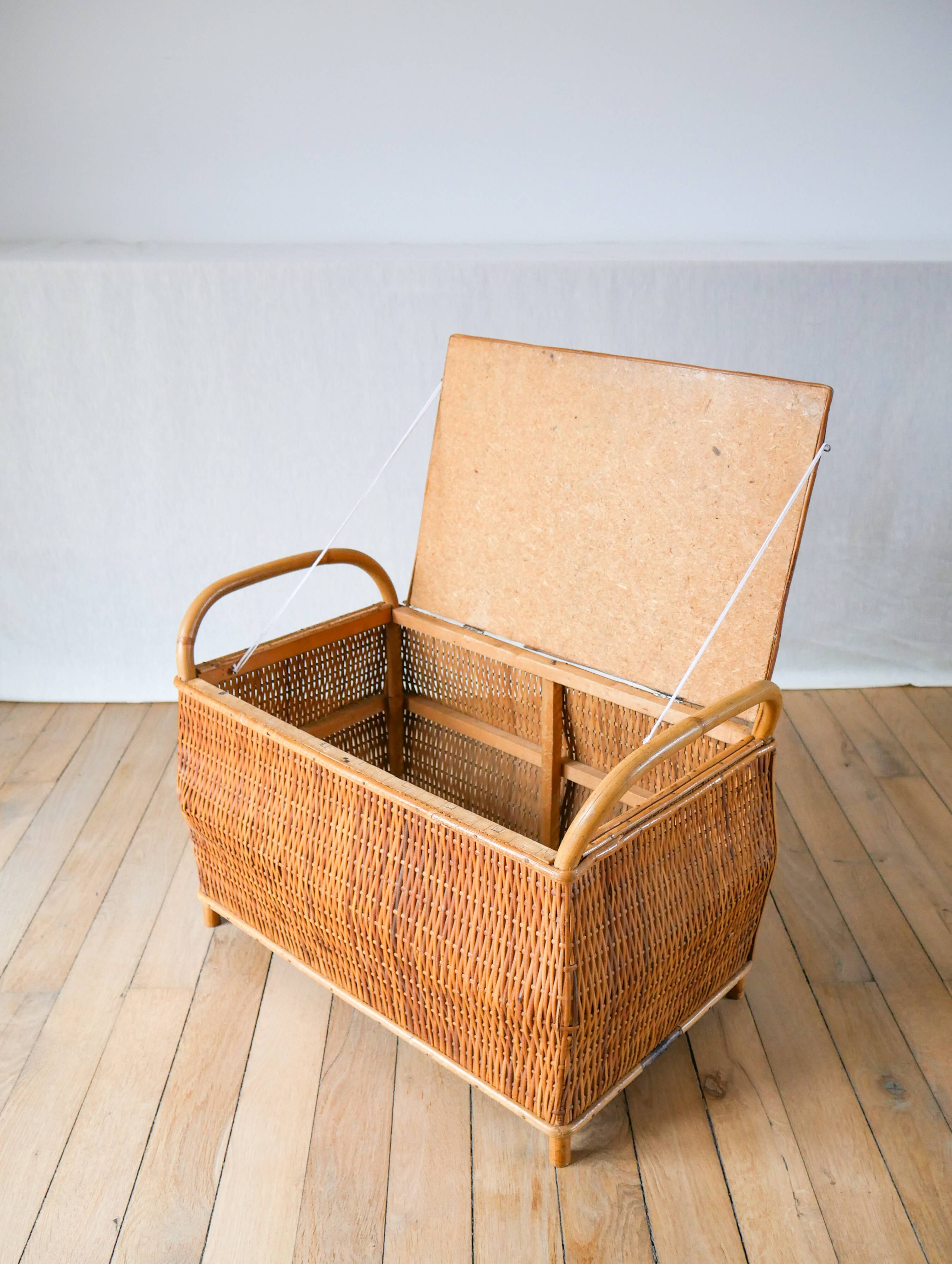 Rattan and bamboo toy bench 1970