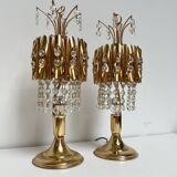 Set of crystal table lamps from Spain, 1970’s (2)