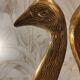 Golden candle holder art deco style peacock head