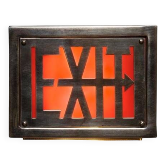 “exit” art deco wall light