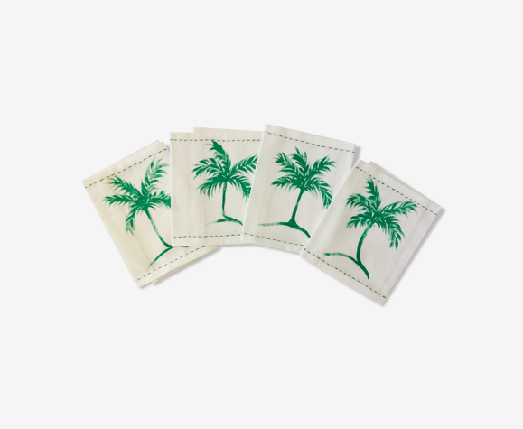 Hand-painted napkins palm tree 🌴