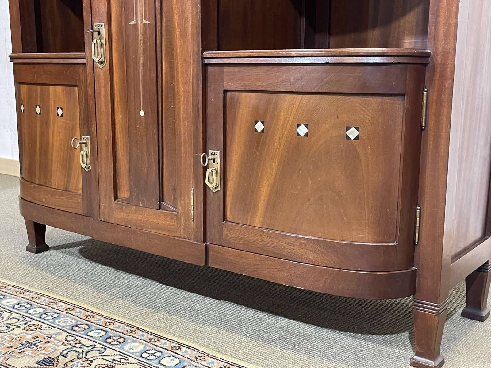Mahogany sideboard from the Art Nouveau period in the style of Gustave Serrurier-Bovy.