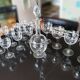 Verres et carafe en verre gravé