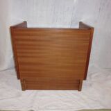 Brass bedside table and mahogany dressing 70s