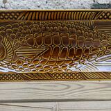 Dish fish vintage ceramic brown 60 cm