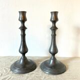 Tin candlesticks