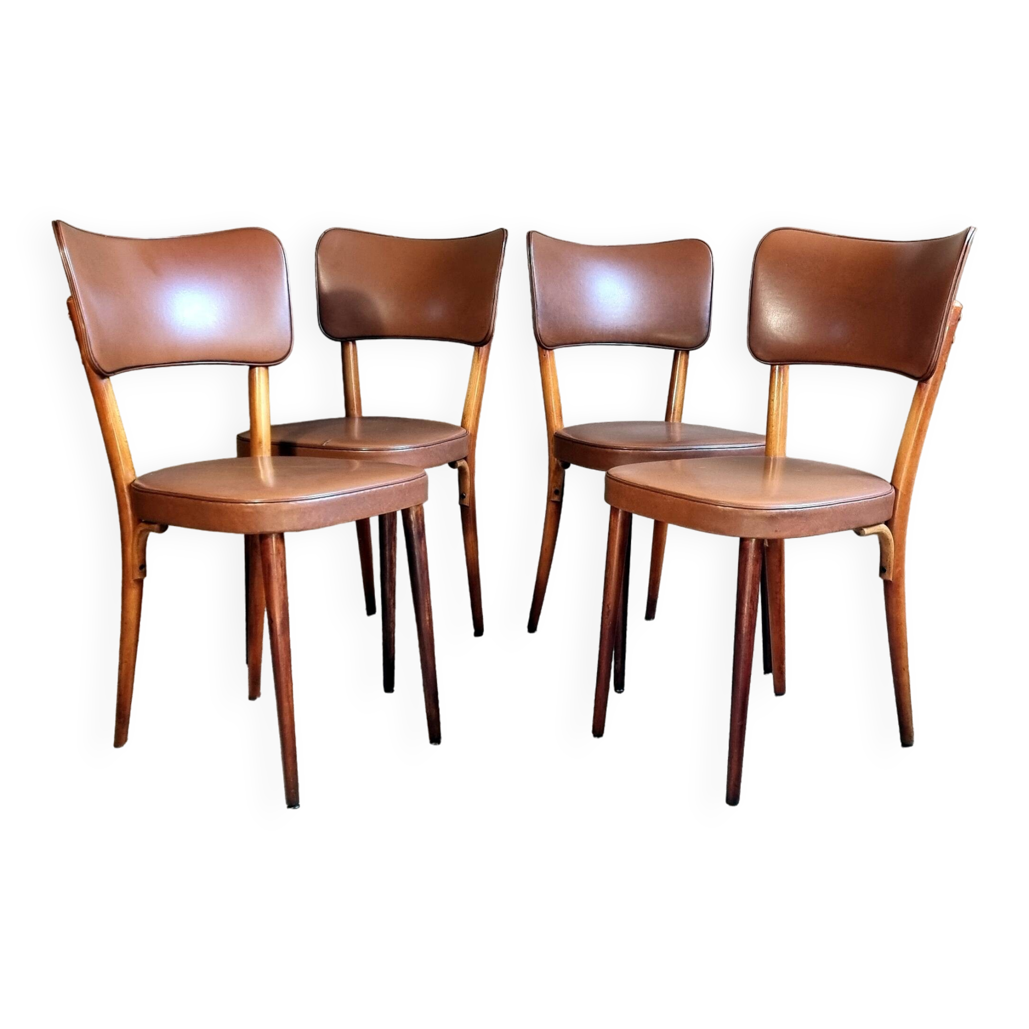 4 Baumann chairs n°267 50s