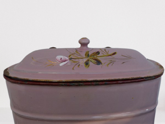 Ancient enamelled sheet metal fountain