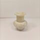 White alabaster vase – Unique piece Natural stone decoration