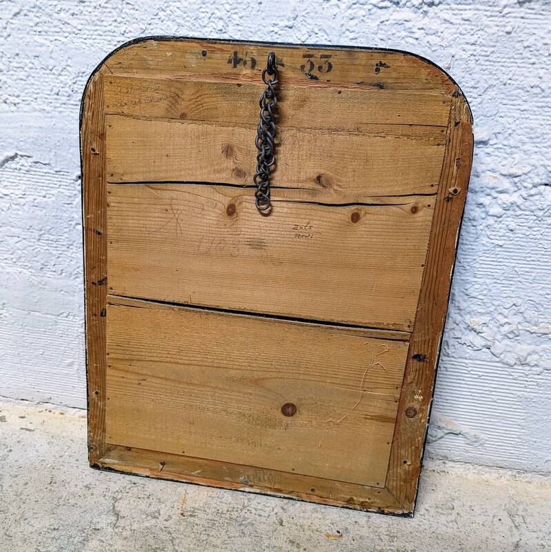 Louis-Philippe black and gold mirror 58x46cm