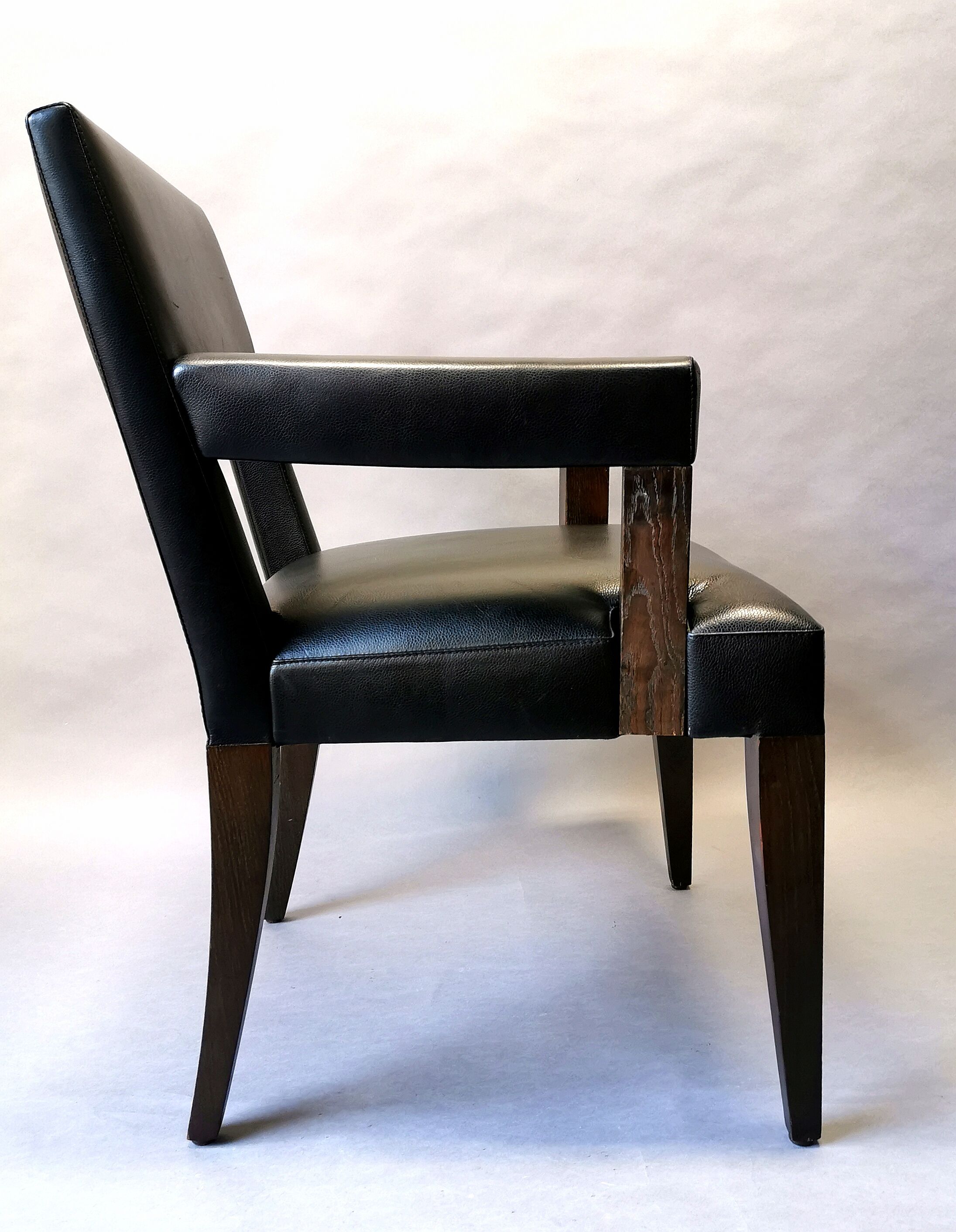 Luxury chair Philippe Hurel black leather