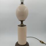 Large brass and glass lamp