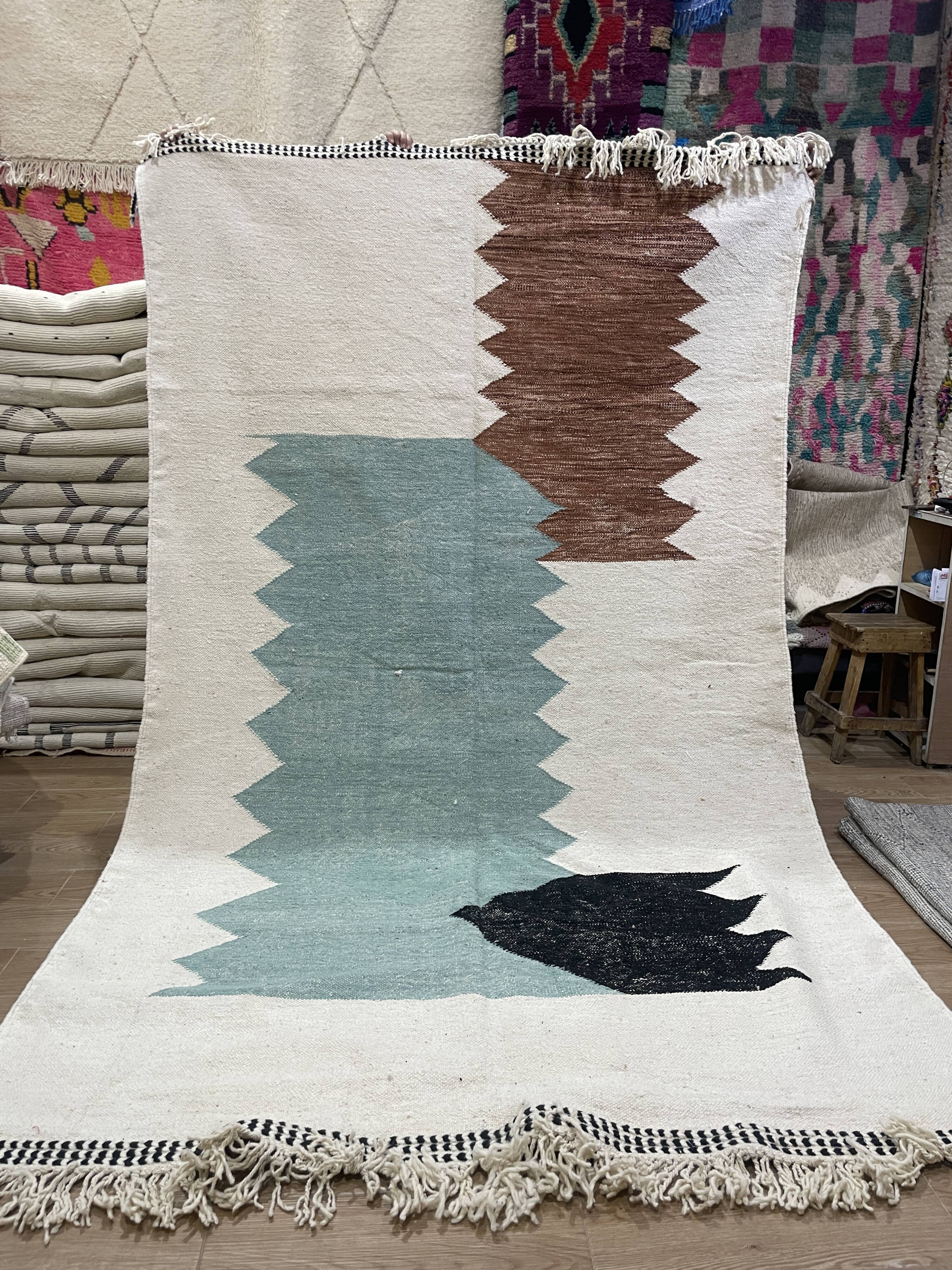 Graphic Berber carpet, 260x160 cm