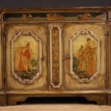 Great lacquered and painted Venetian sideboard from the 20th century