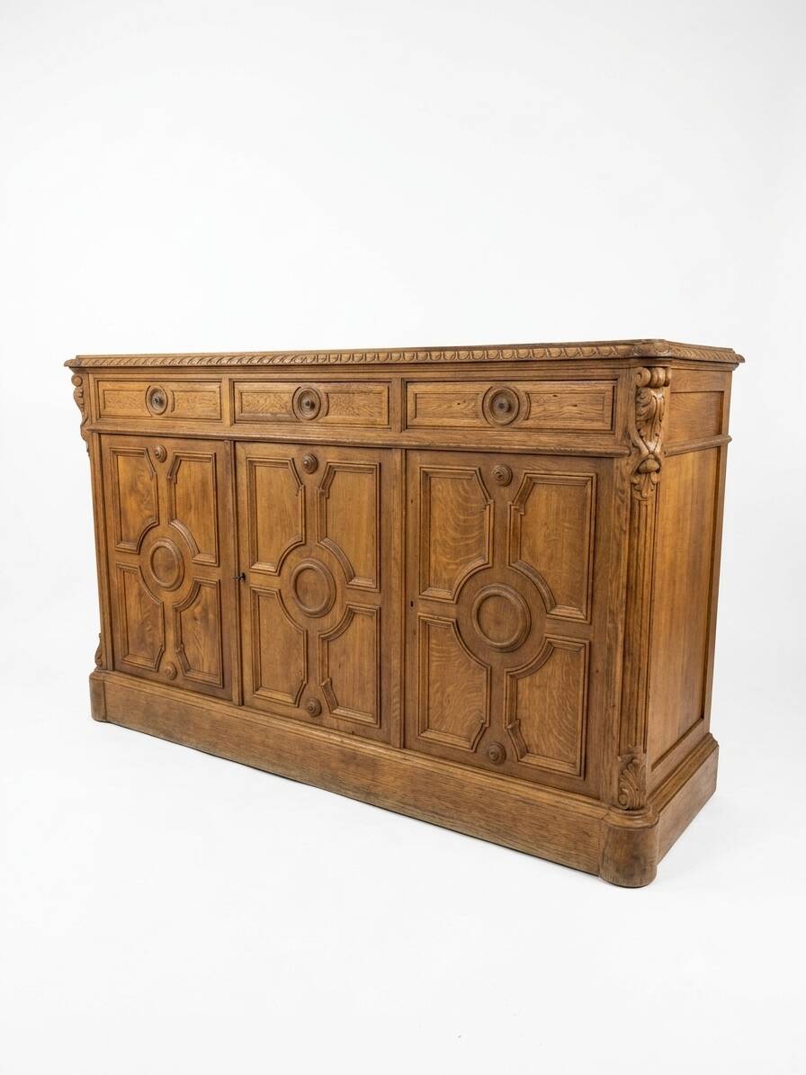 Buffet bas en chêne du XIXème