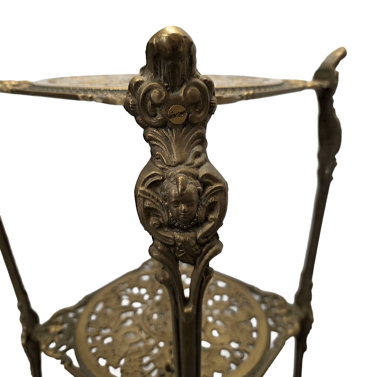 French Art Nouveau Style Brass Plant Stand, 1960/70s