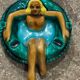 Ancient erotic ashtray, nude bather, in Vallauris ceramic