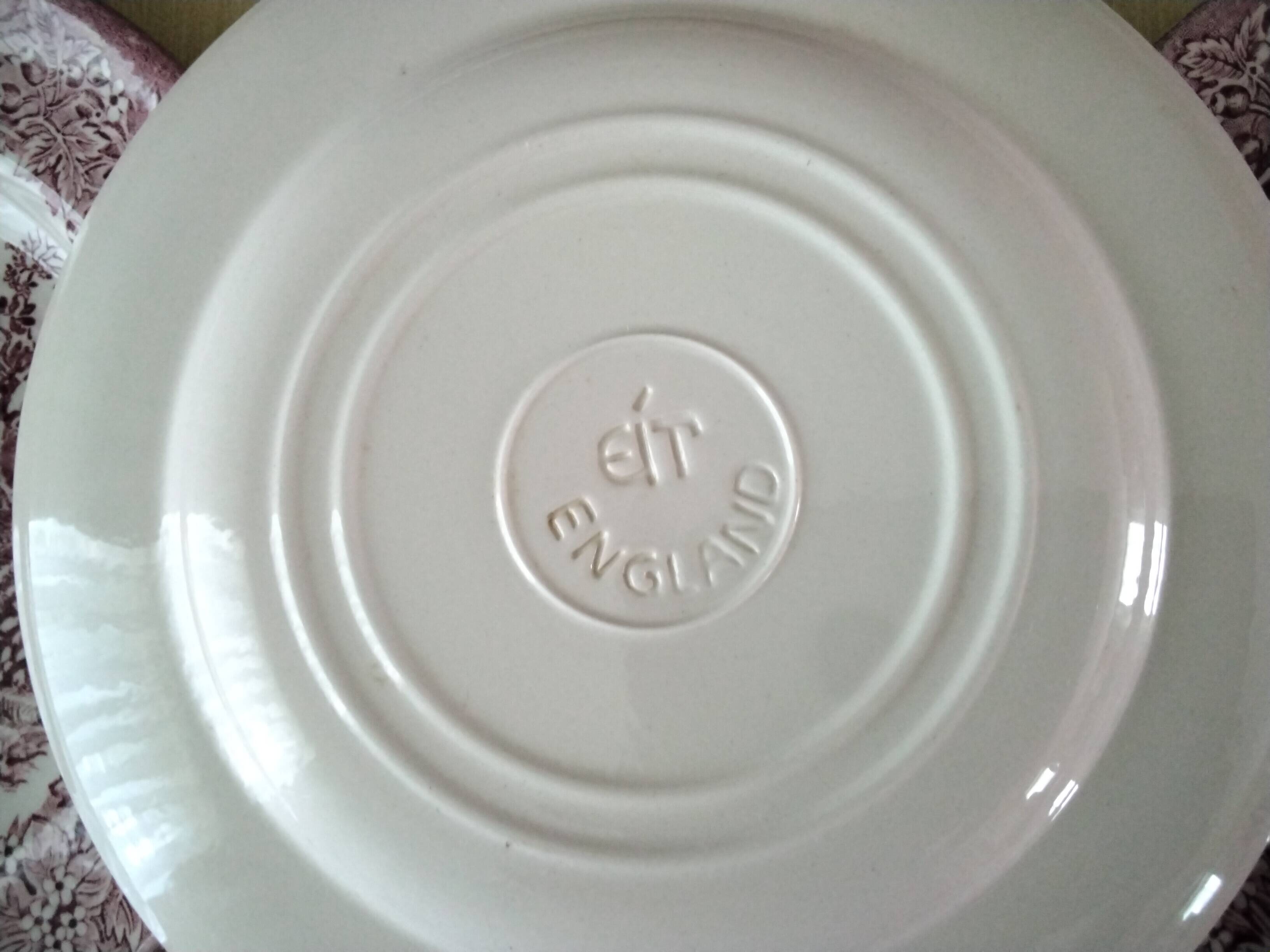 6 English porcelain dessert plates EIT