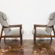 Mid-century high back armchairs by Edmund Homa, GFM, Poland, 1960s, set of