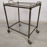 Silver-plated brass rolling trolley