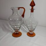 Art deco carafe and pitcher