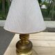 Vintage lamp with a bronze and gold brass ball base by Gura Leuchten.
