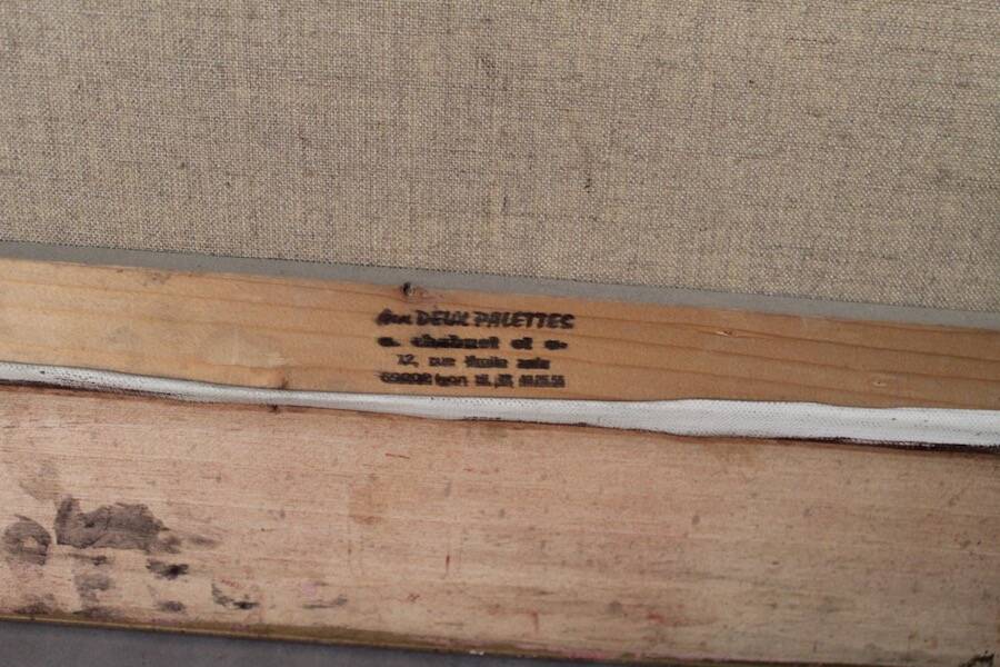 Oil on canvas "Still life dog and wader"