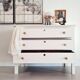 Old white wooden chest of drawers