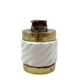 Tommaso Barbi, Smoking set white ashtray and table lighter, B Ceramiche, ca. 1970