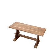 Ancient monastery coffee table in raw solid oak.
