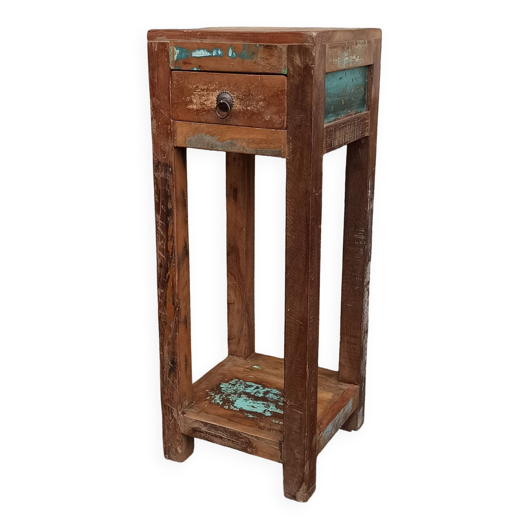 Guéridon en bois avec tiroir