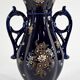 Midnight blue earthenware vase, "fives lille" - early twentieth century