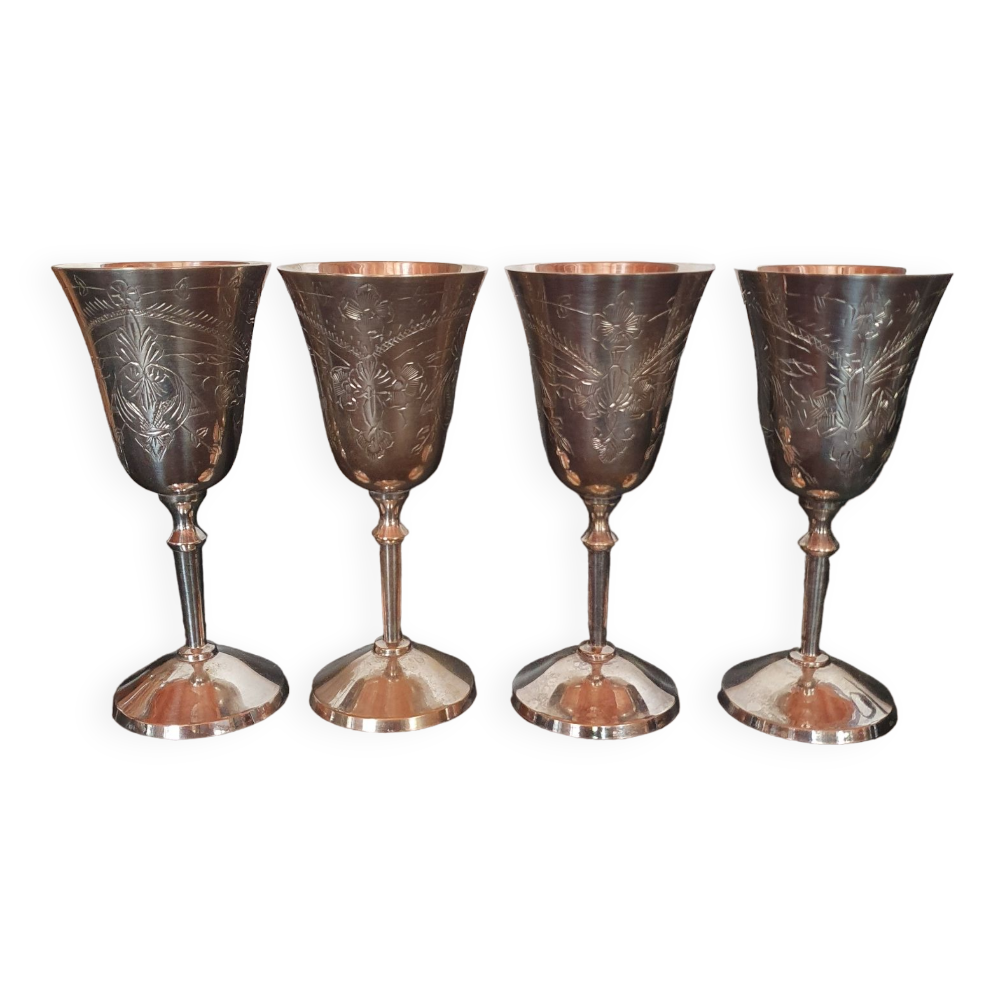 Silver metal glasses