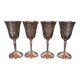 Silver metal glasses