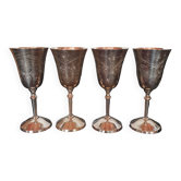 Silver metal glasses