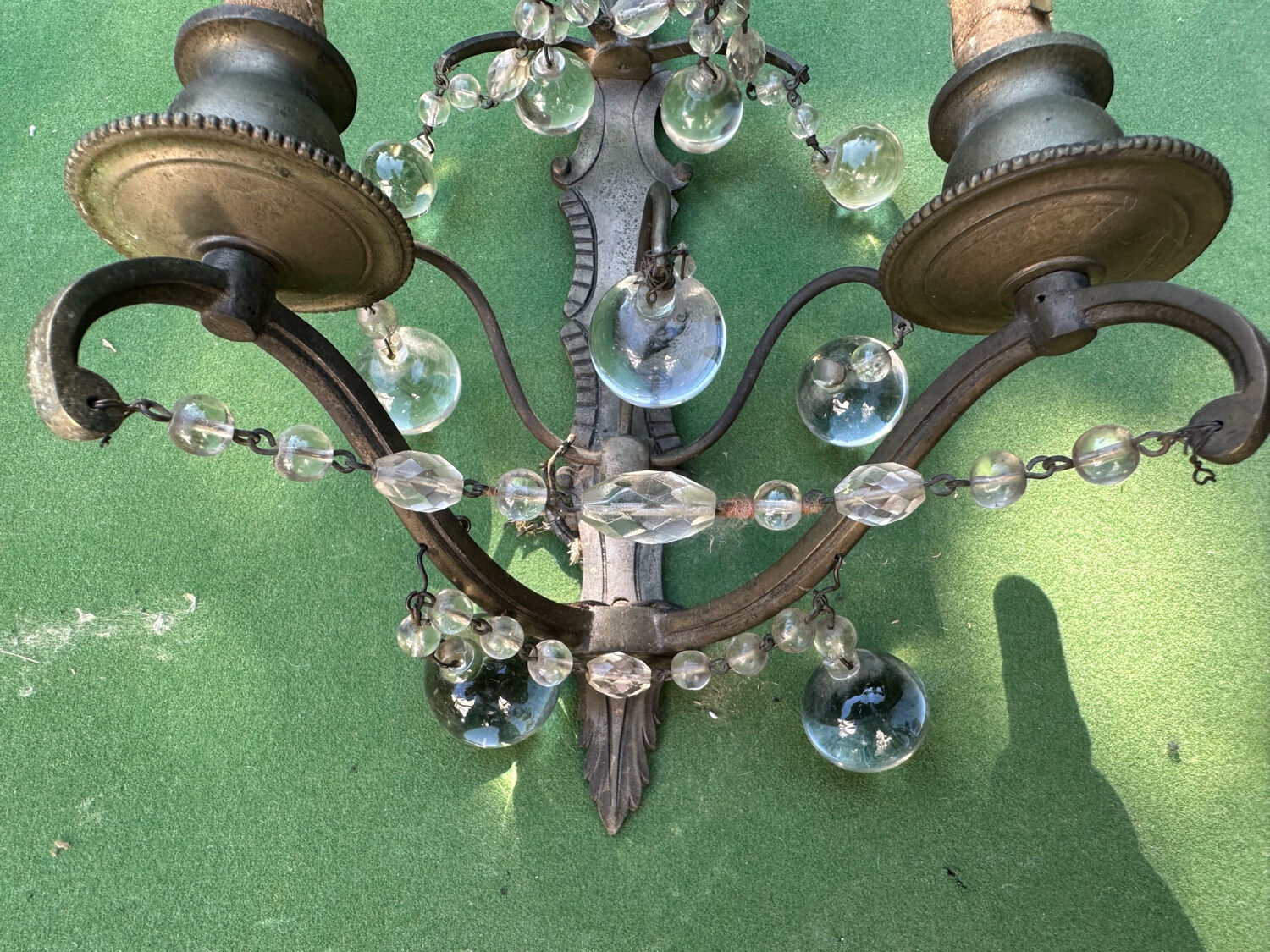Pair of Art Nouveau / Art Deco Border Period Wall Lights 1920