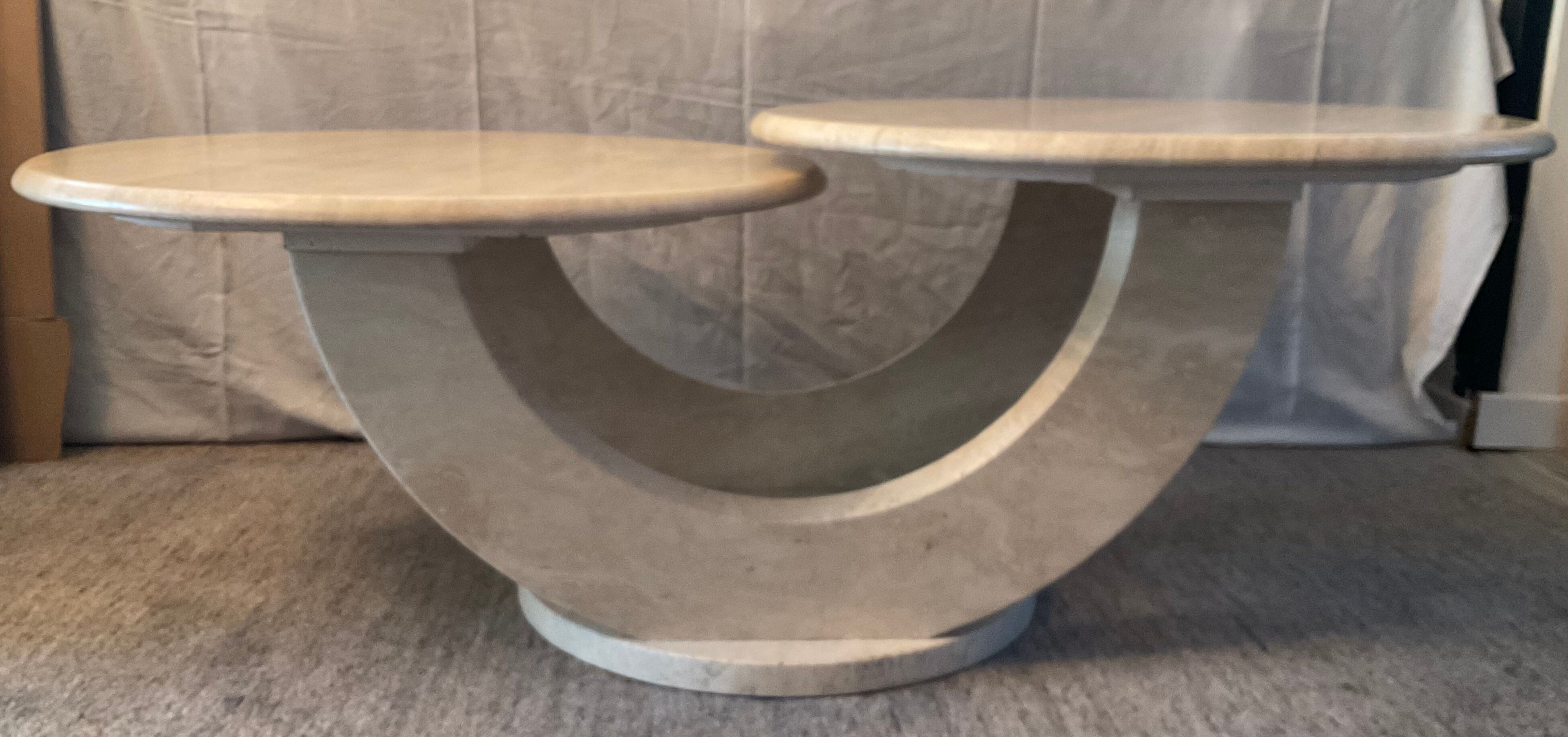 Travertine coffee table from the 70s