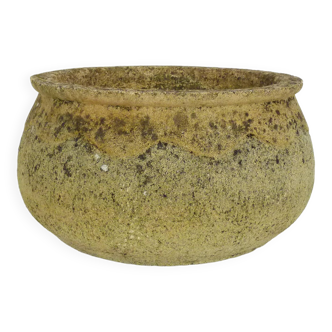 Vintage stone spherical flower pot