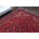 1960s Vintage Persian Handmade Wool Cotton Red Area Rug  242x339