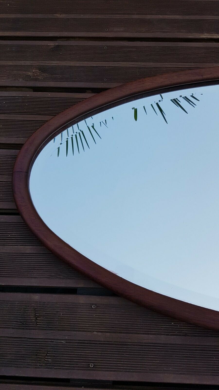 Oval mirror from a 1930s dressing table H138.50 x W 60.50 cm