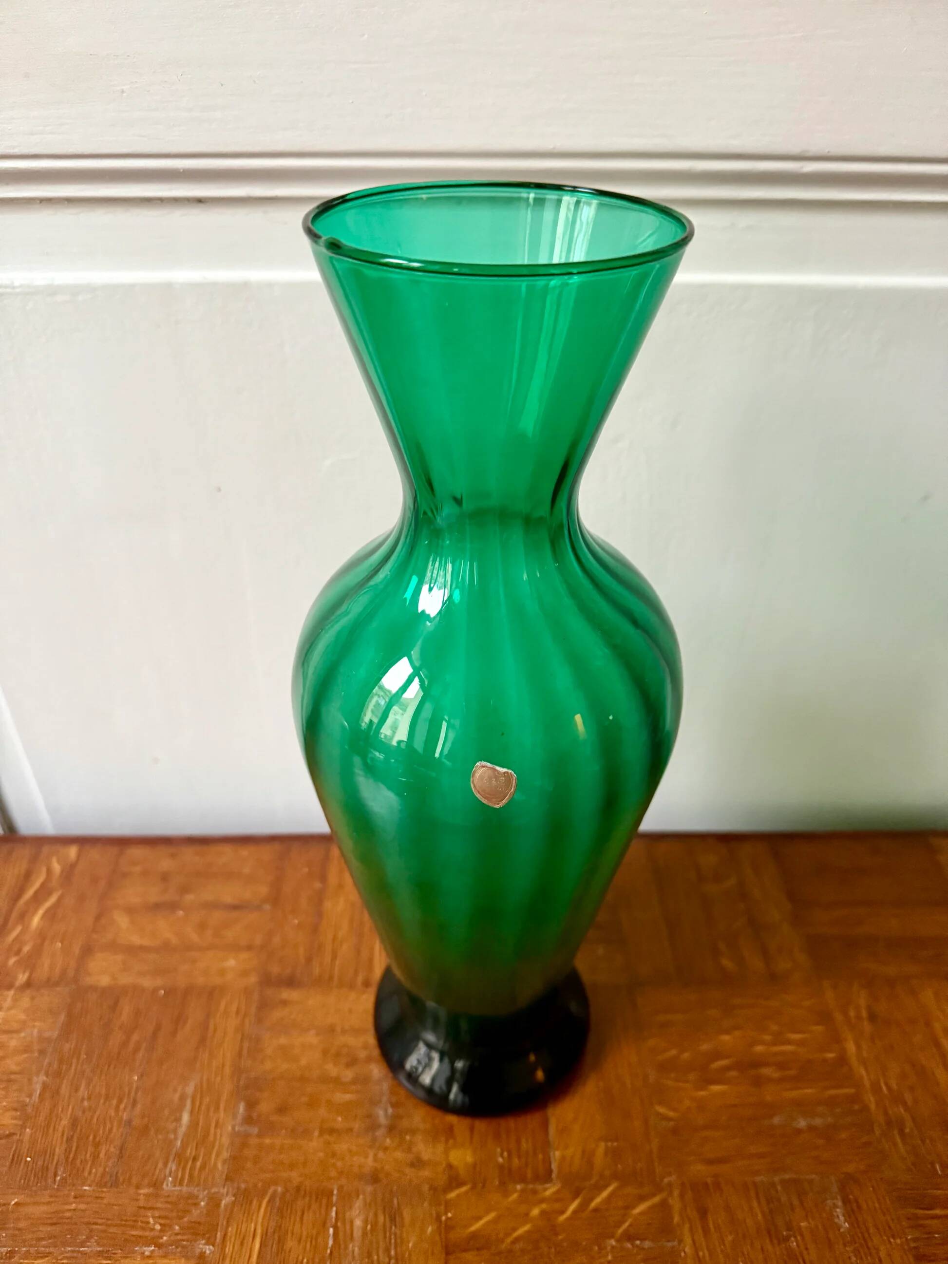 Italian blown glass vase