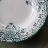 Lebacqz & M. Bouchard ironstone deep plate FLORAL model