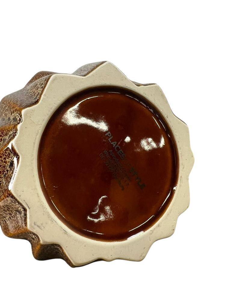 Vintage brown ceramic vase