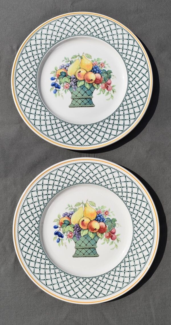6 flat plates Villeroy & Boch basket model