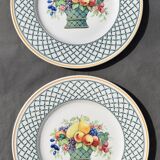6 flat plates Villeroy & Boch basket model