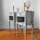 Pair of patinated bedside tables